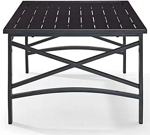 Living Metal Patio Coffee Table in Oiled Bronze