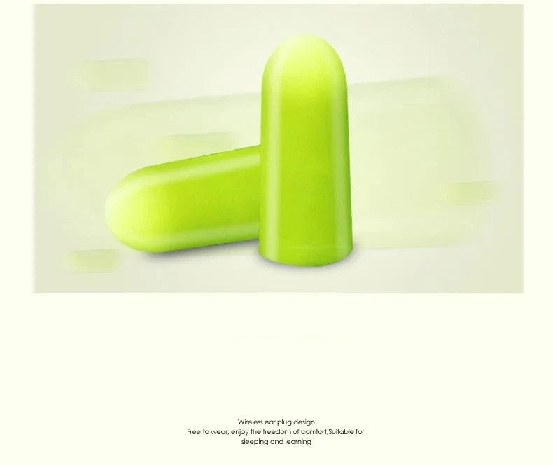 10 Pairs Authentic 3M 312-1250 Foam Soft Corded Ear Plugs Noise Reduction Norope Earplugs Swimming Protective Earmuffs