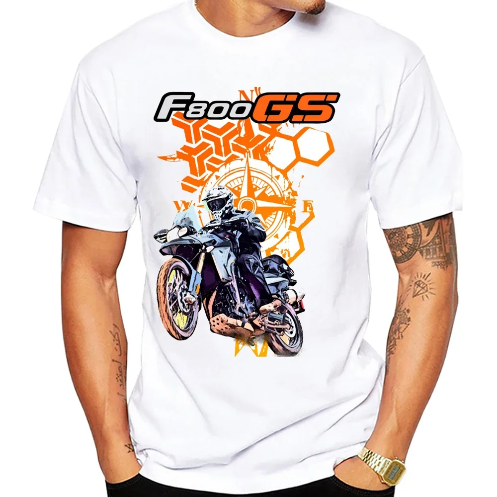 F800 GS Adventure Mountain Moto Cycling T-Shirt Men T Shirts Motorcycle Sport Riding White Shirt Hip Hop Casual Boy Rider Tees