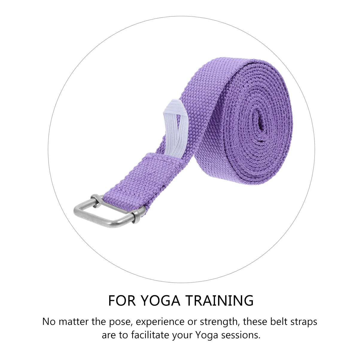 1Pcs Natural Cotton Yoga Pull Band for Effortless Stretching Flexibility Improvement Strength Support All Yoga Levels Portable