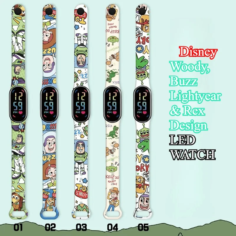 Kawaii Cartoon Touchscreen Digital Watch Smart LED Wristwatch for Adult Women Men Interchangeable Strap Fashion Accessory Gift