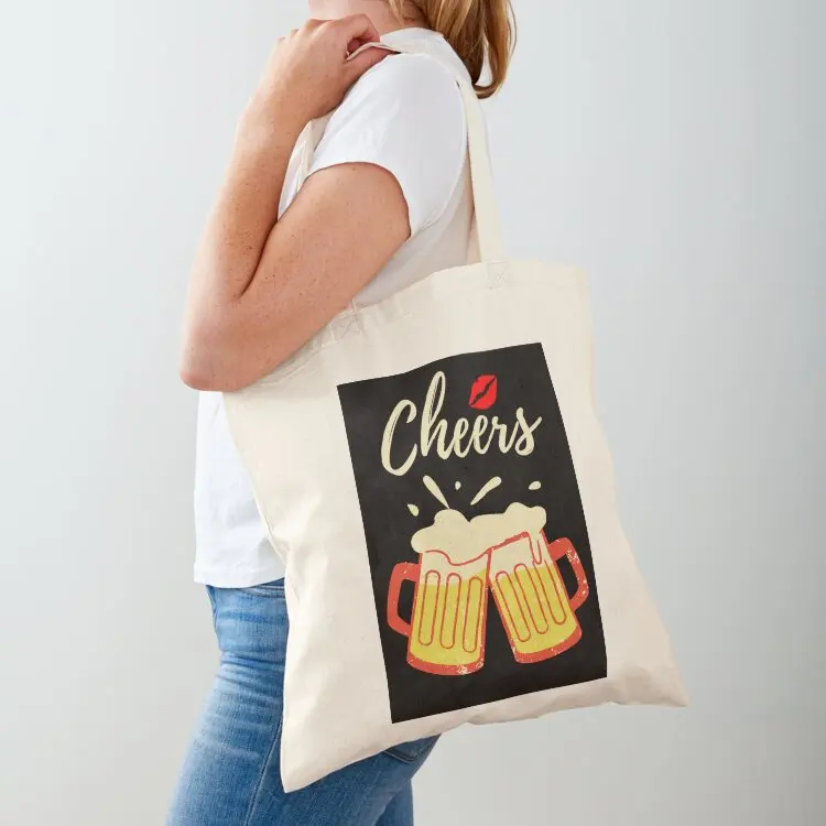 

cheers funny logo Tote Bag custom bags shopping bag Women bags bag for beach
