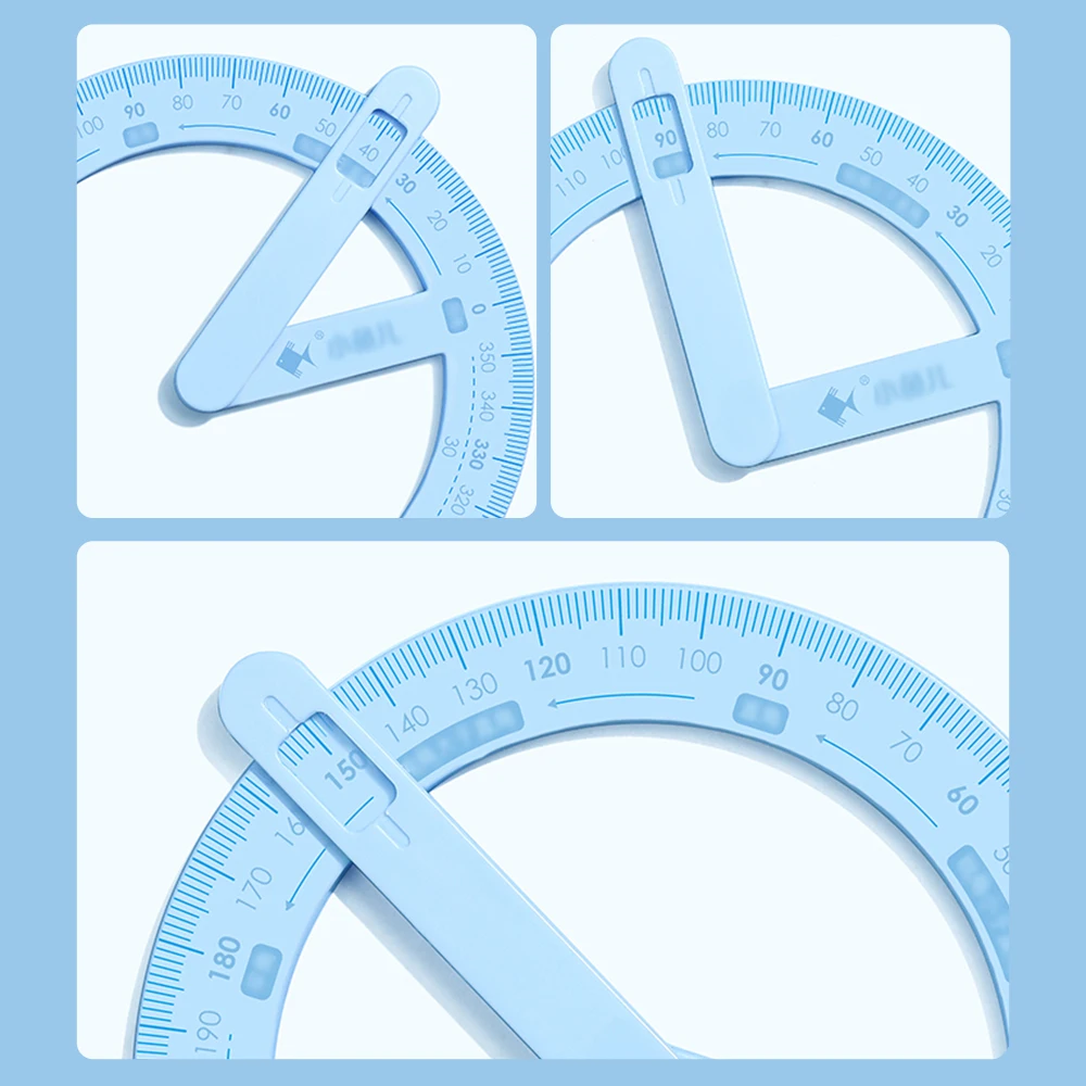 1PC 360 Degree Activity Protractor Student Angle Reader Teaching Aids Right Angle And Acute Drawing Stationery