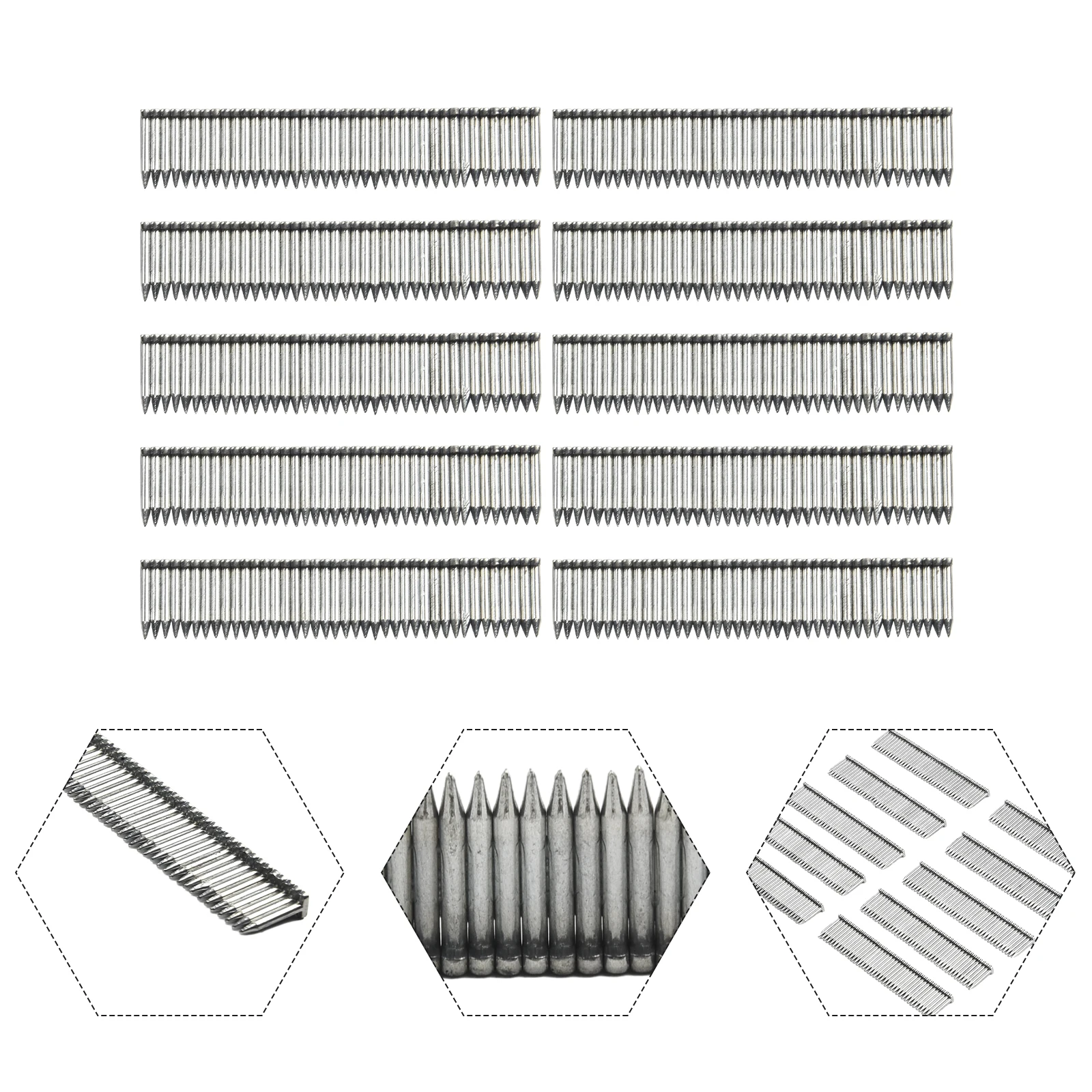 400 pçs/caixa pregos de aço manual nailer st18 unhas de aço substituições de unhas de cimento para decoração de madeira ferramenta de cimento