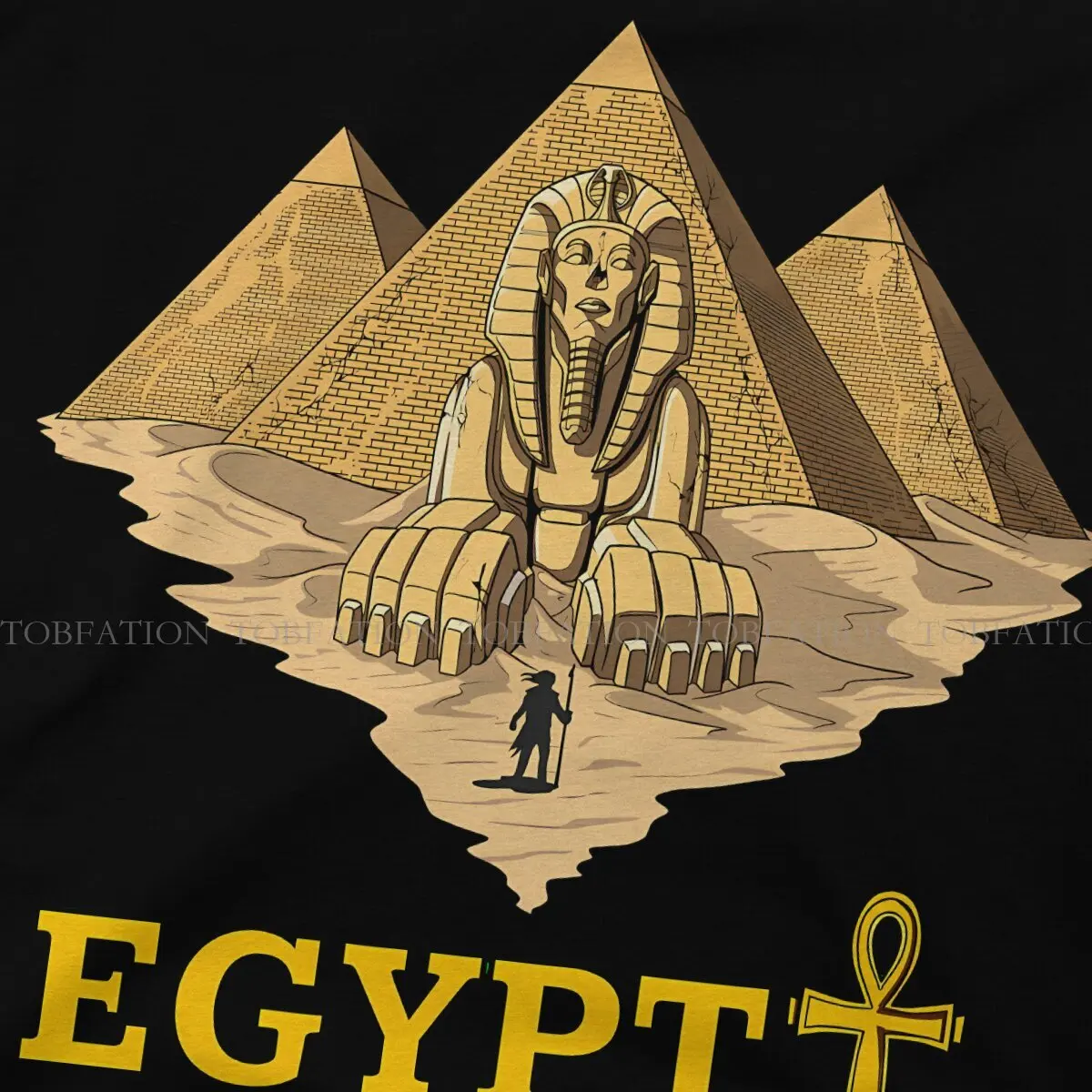 Egyptian Pyramids Sphinx Hip Hop TShirt Eye of Horus Egyptian Tops Comfortable T Shirt Men Short Sleeve Unique Gift Clothes