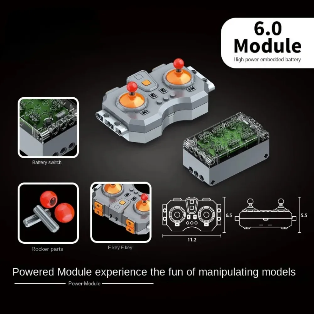 MOULD KING 6-Channel APP Linear Motor Remote Controller Rechargeable Lithium PF Accessory MOC Modification for legoeds