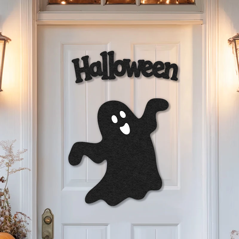 ملصقات باب الهالوين الخارجية على شكل جمجمة اليقطين شبح العنكبوت خلفية جدار الديكور كرنفال تخطيط الحفلات الليلية #2