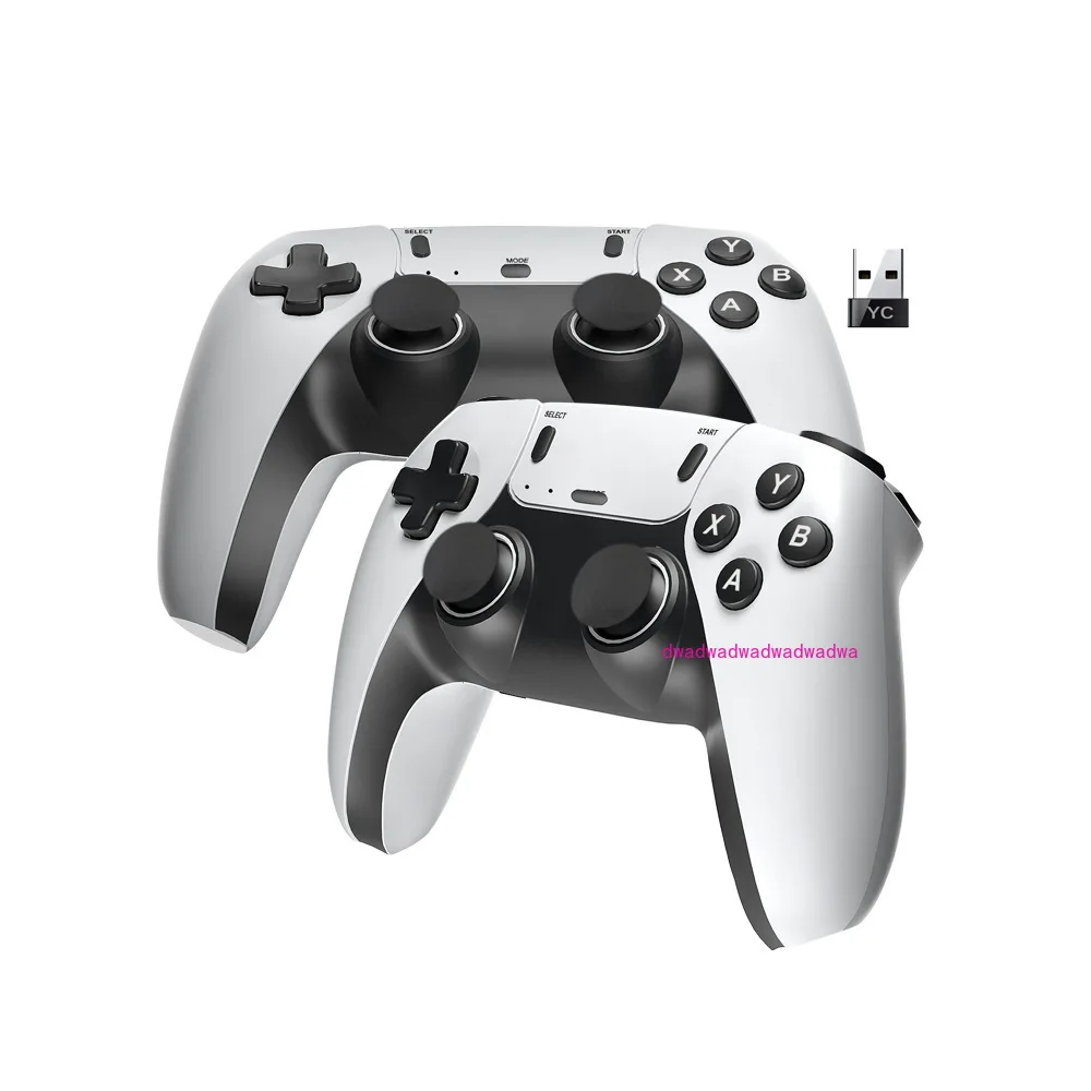 079B doubles 2.4G wireless gamepad, one to two YC receiver, motor-free game M8 box is specially equipped