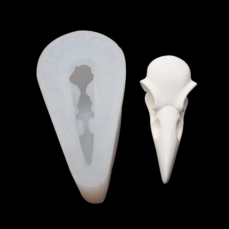 Halloween Silicone Raven Skull Bird Beak Mold Jewelry Making Reusable Molds