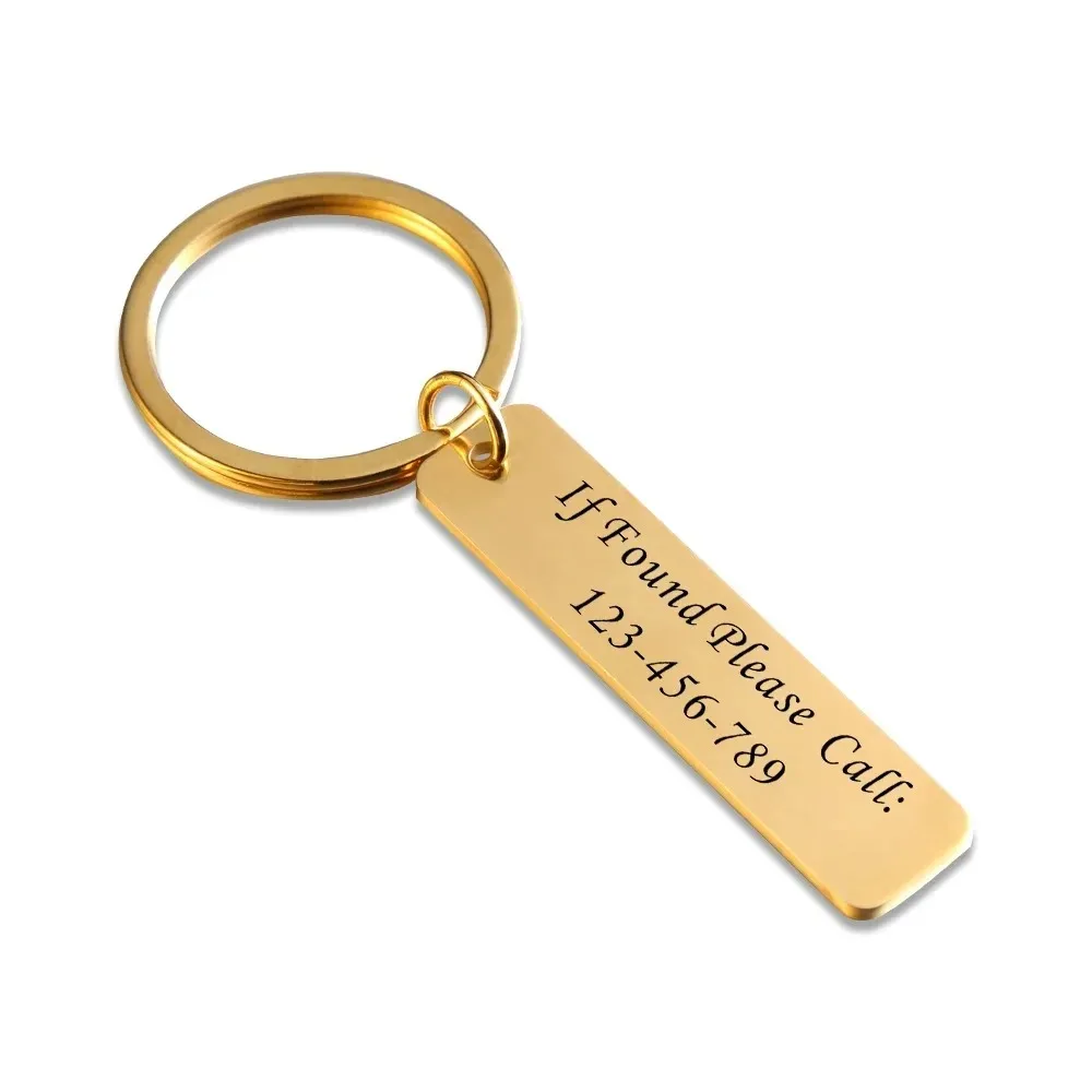 Personalized Long Fine Custom Name Keychain