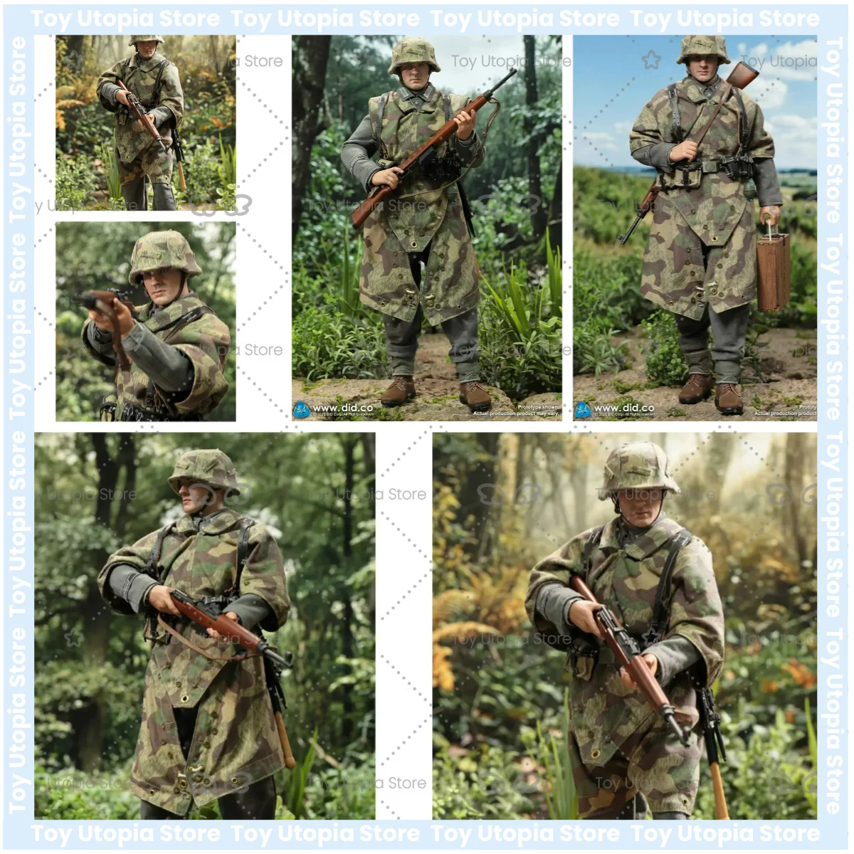 Pre-venta Figura de Acción DID 1/6 del Mortero de Infantería D80195 y del Teniente Jacob D80196, Juguete Coleccionable