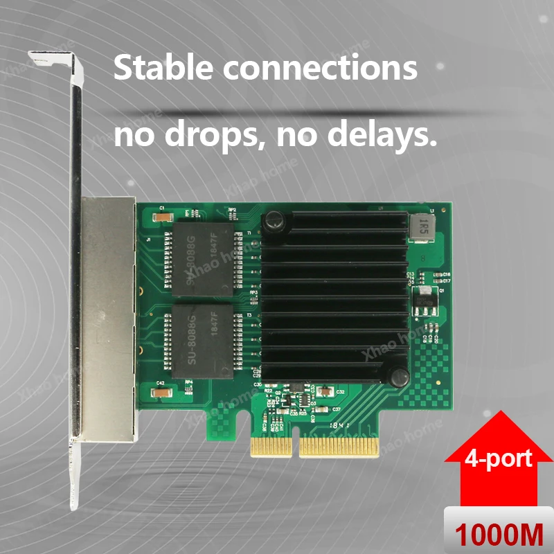 Scheda di rete 1350AM4 Gigabit Ethernet PCI Express PCIE Adattatore LAN da 1 Gbps Scheda di rete RJ45 a 4 porte per PC desktop 10/100/1000 Mbps