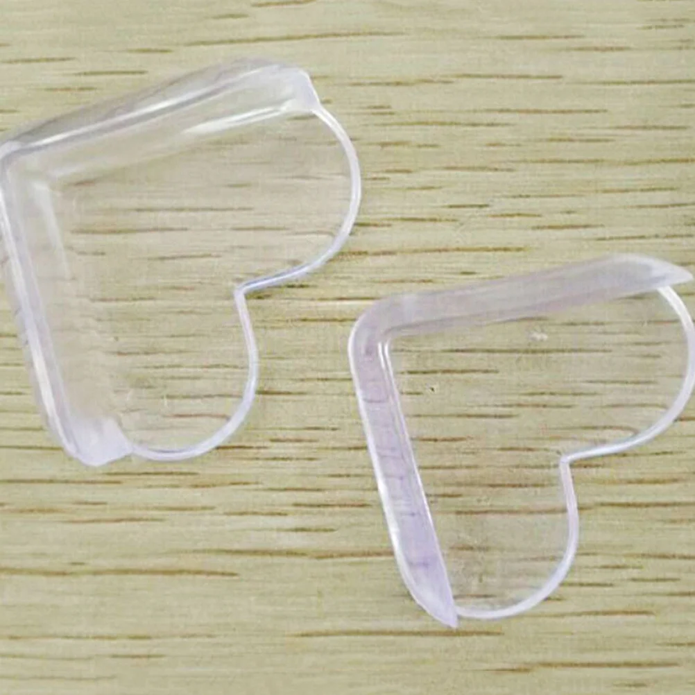 واقي زوايا شفاف لسلامة الأطفال على شكل قلب، واقيات شفافة لطاولات الأثاث، واقيات زوايا ممتصة للصدمات