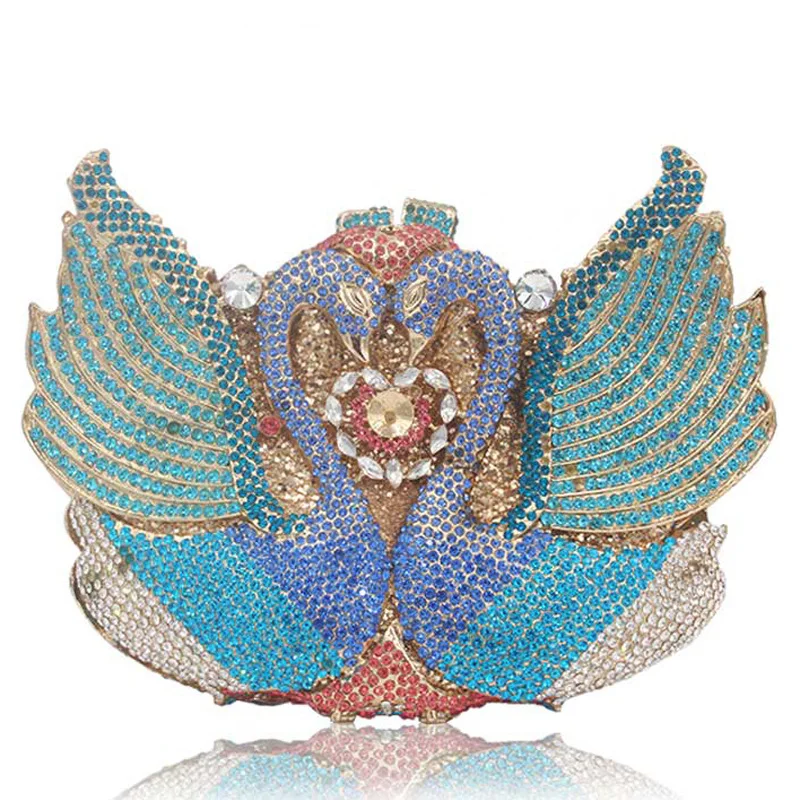 

Swan Shape Diamond Set Evening Clutch Bag Crystal Diamond Dinner Clutch Bag Luxury Bags For Women Luxury Evening Purse For Women