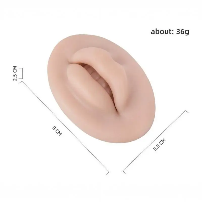 Hoyytu Tattoo Lip Practice Skin 5D Simulation Silicone Pad Washable Reusable for Professional Microblading Artist Training