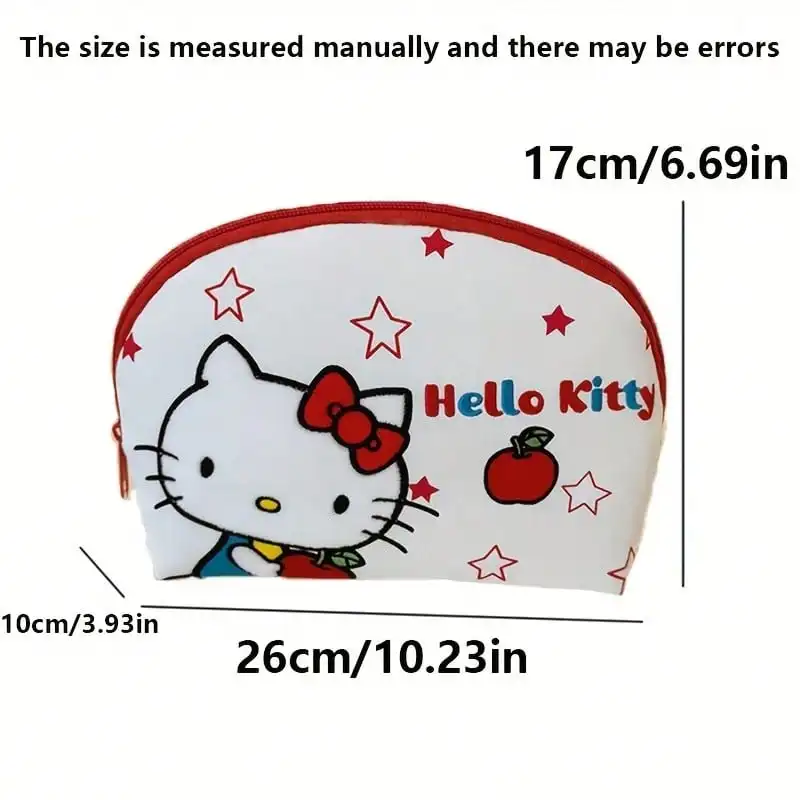 Kawaii Sanrio Hello Kitty Cute Makeup Bag Large Capacity Travel Toiletry Organizer Portable Cosmetic Pouch For Women Girls Gift