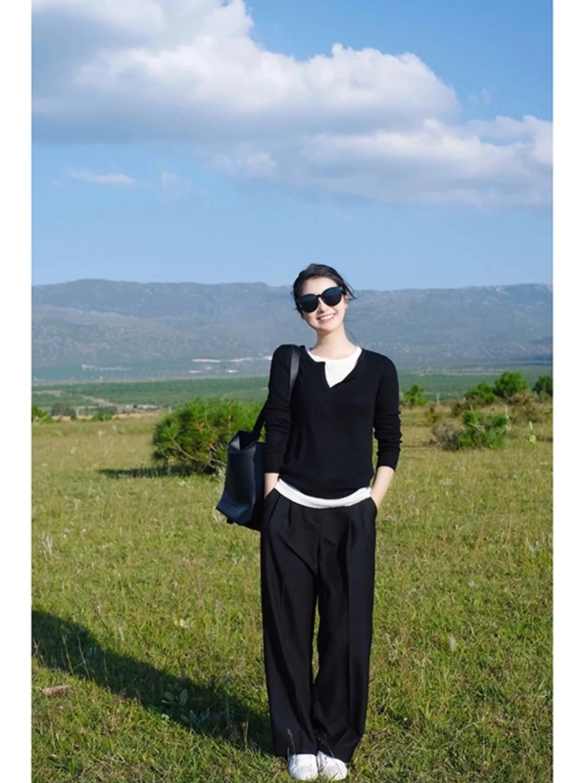 البلوزات لاعبا البلوفرات النسائية الصوف سترة المرأة البلوز نمط الأعمال هامش أومبير في الهواء الطلق الحيوان الطبيعة لطيف الخريف