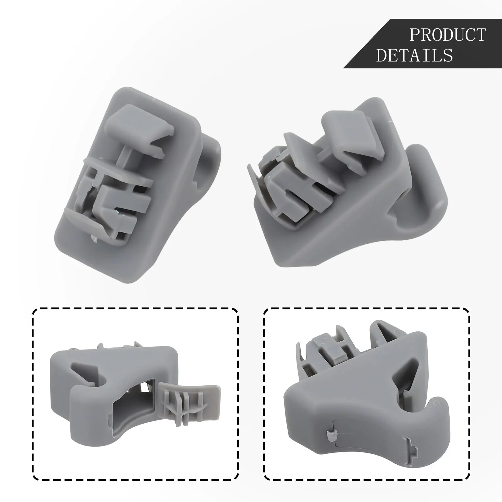 1 Pair Car Sun Visor Retainer Clip For Mitsubishi- For Pajero- SUN VISOR HOLDER CLIP MR779704/MR779705 Replacement Installation