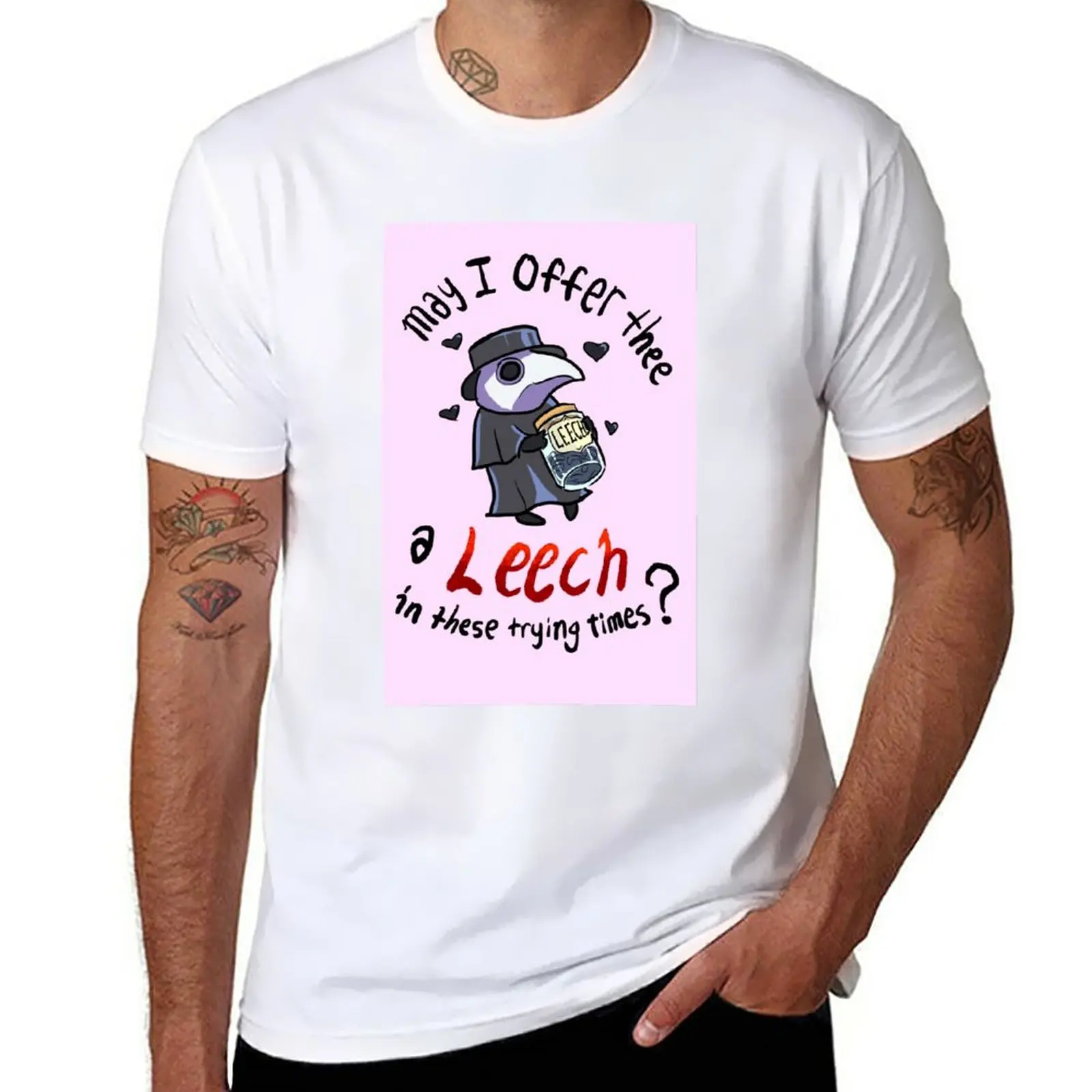 Cute Plague Doc with Leech Jar T-Shirt blacks for a boy men t shirt