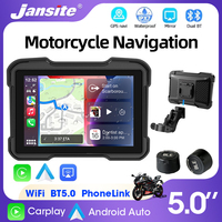 Jansite 5‘’ Motorcycle Carplay Navigation Android Auto Motor IPS Screen IP67 TPMS Easy to Install Universal