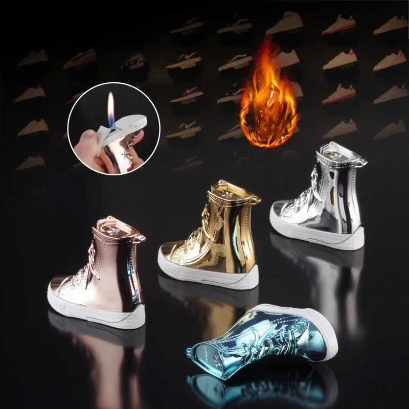 

High-top Shoes Lighter Fashionable Styling Creative Personality Open Flame Pendant Cigarette Lighter Gift Wholesale