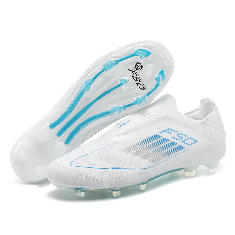 NEW Without-lace Mens Soccer Shoes Boys Training Non-Slip Turf Soccer Cleats TF/FG Football Sneakers Chuteira Campo 35-45