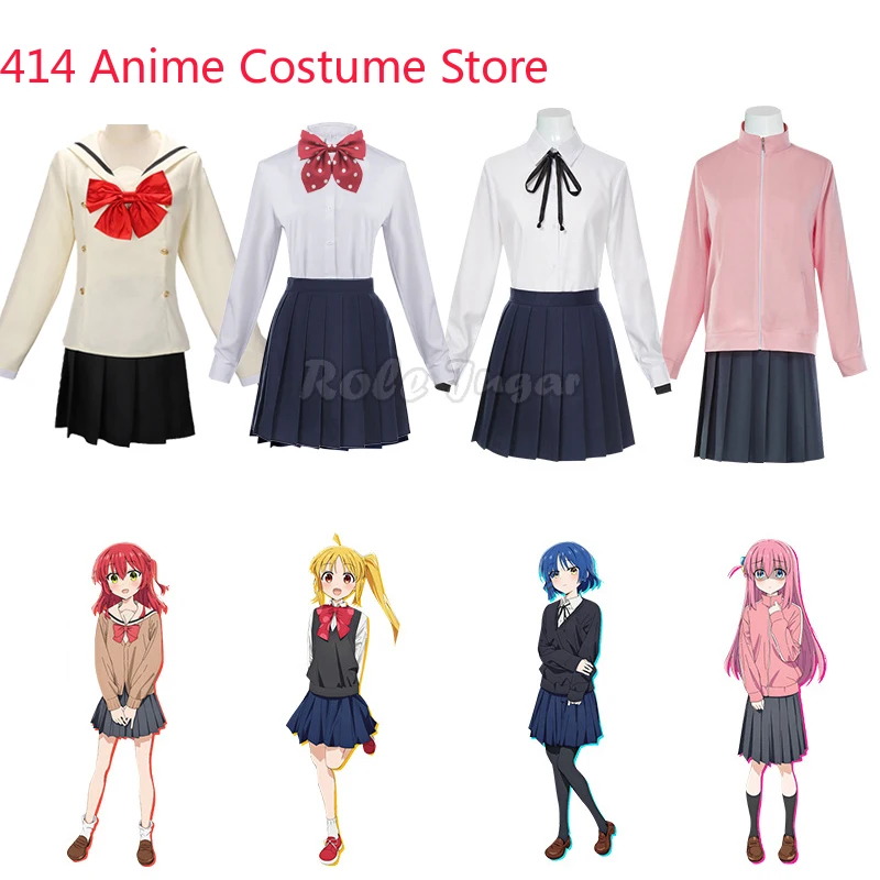 Anime Bocchi the Rock! Kita Ikuyo Cosplay Costume Hitori Gotoh Ryo Yamada Nijika Ijichi School Sailor JK Uniform Girls Women