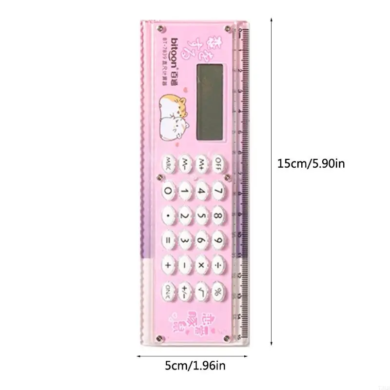 T3LB para regla calculadora 8 dígitos, pantalla LED regla múltiples usos para