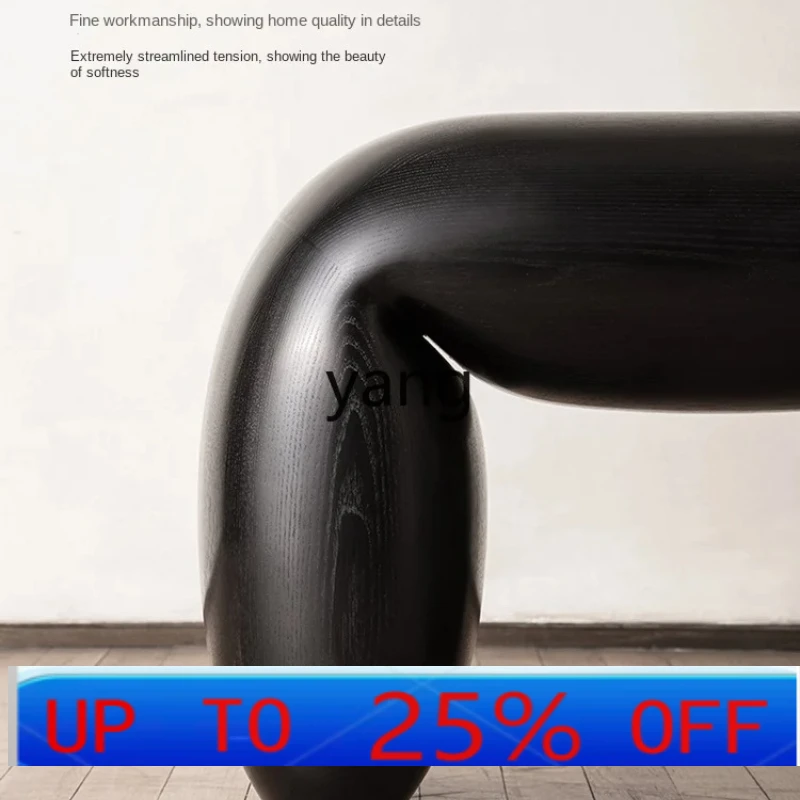 

LMM Retro Black Minimalist Solid Wood Mid-Ancient Side Table Living Room Sofa Corner Table