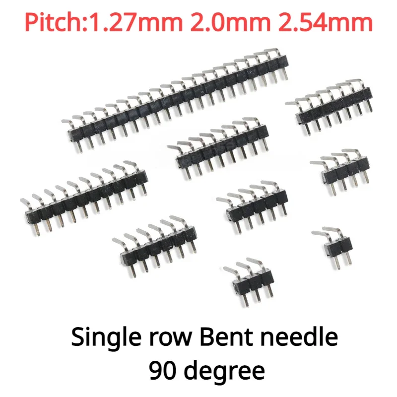 10Pcs 1.27mm 2.0mm 2.54mm Pitch 1x2P -50Pin Single Row Male Female Pin Header PCB Board Connector 1.27 Pin header Socket SMD SMT - Image 4