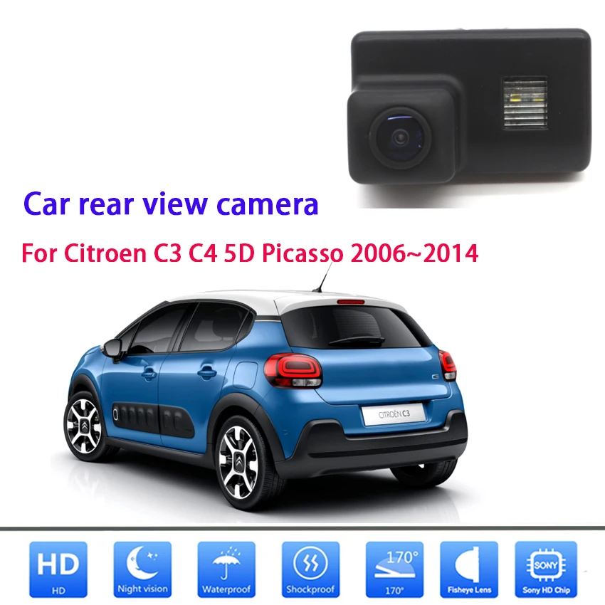 For Citroen C3 C4 5D Picasso 2006~2014 Car Reversing Parking Camera For HD Night Vision Waterproof Backup Camera