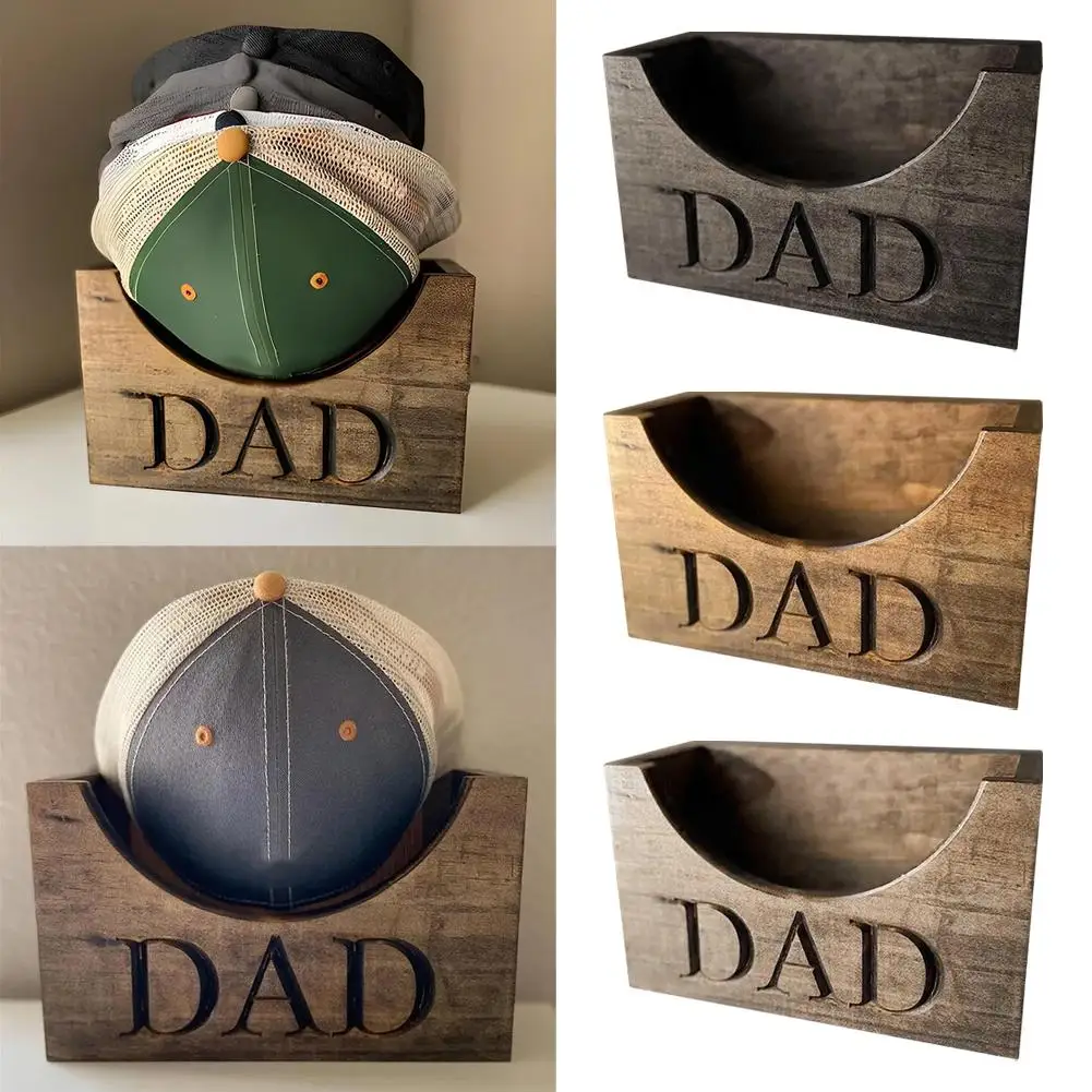 Support de chapeau de baseball en bois, casquettes de support, affichage pour chambre à coucher, papa, grand-père, cadeau de fête des pères