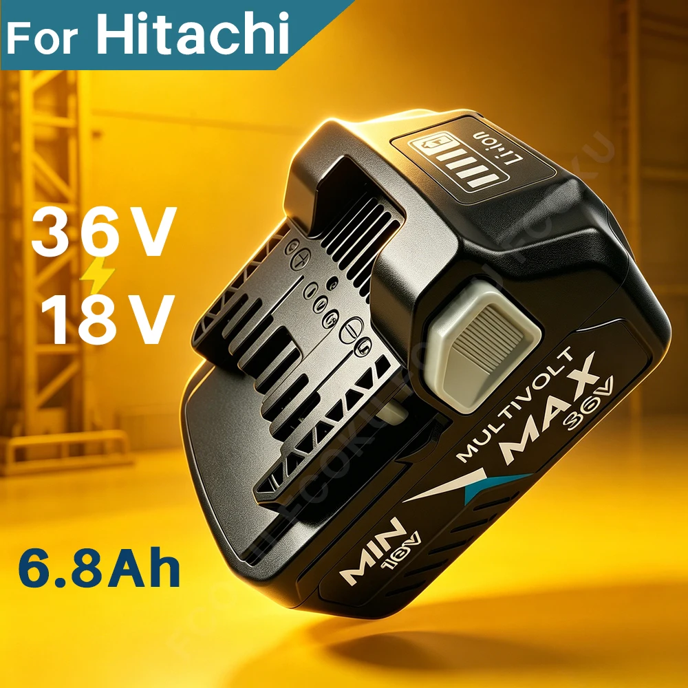 

6.8Ah Li-ion Battery for HiKOKI Hitachi 36V 18V MultiVolt Compatible with Metabo HPT BSL36A18 BSL36B BSL1850 Cordless Tool