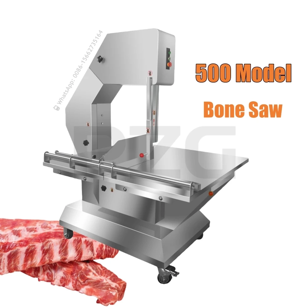 Vertical 500 Movable Table Electric Bone Saw Machine 2000w Meat Bone Saw Cutting Machine Chicken Beef Frozen Bone Sawing Machine