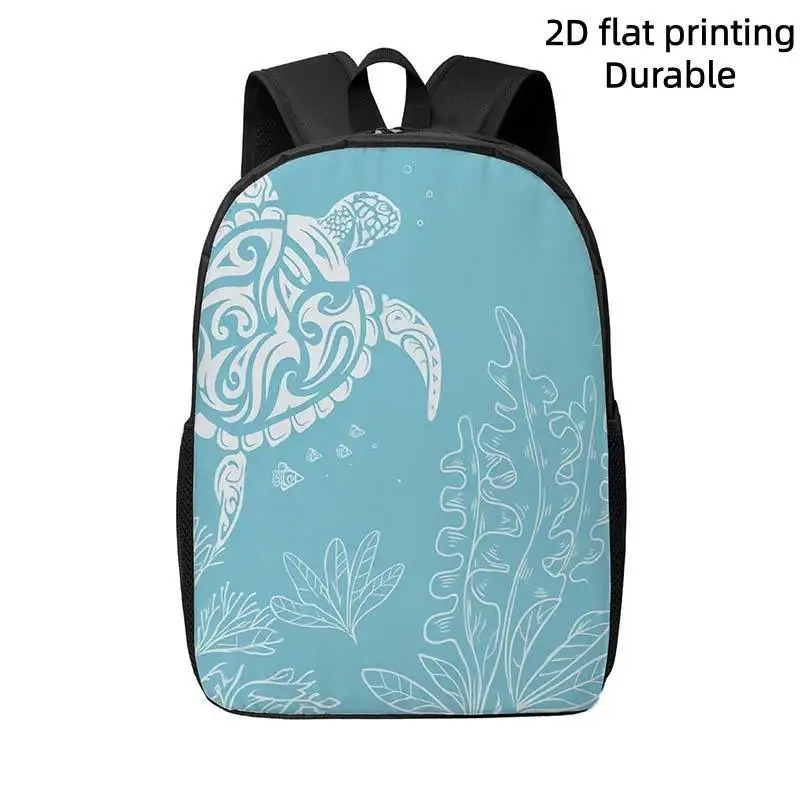 1pc Sea Turtle Print Backpack - Lightweight Large Capacity Bookbag with Adjustable Straps Cute Marine Themed Travel