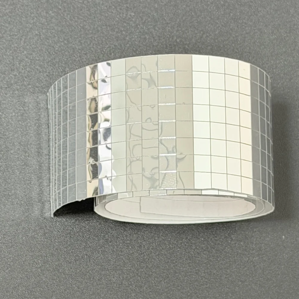 1 Stück 1m/39,37 Zoll Selbstklebende Spiegelmosaik-Reflektoraufkleber für DIY-Kugelkunst-Collage, 3D-Wandtattoos für KTV-Bar-Dekoration – Detail 8