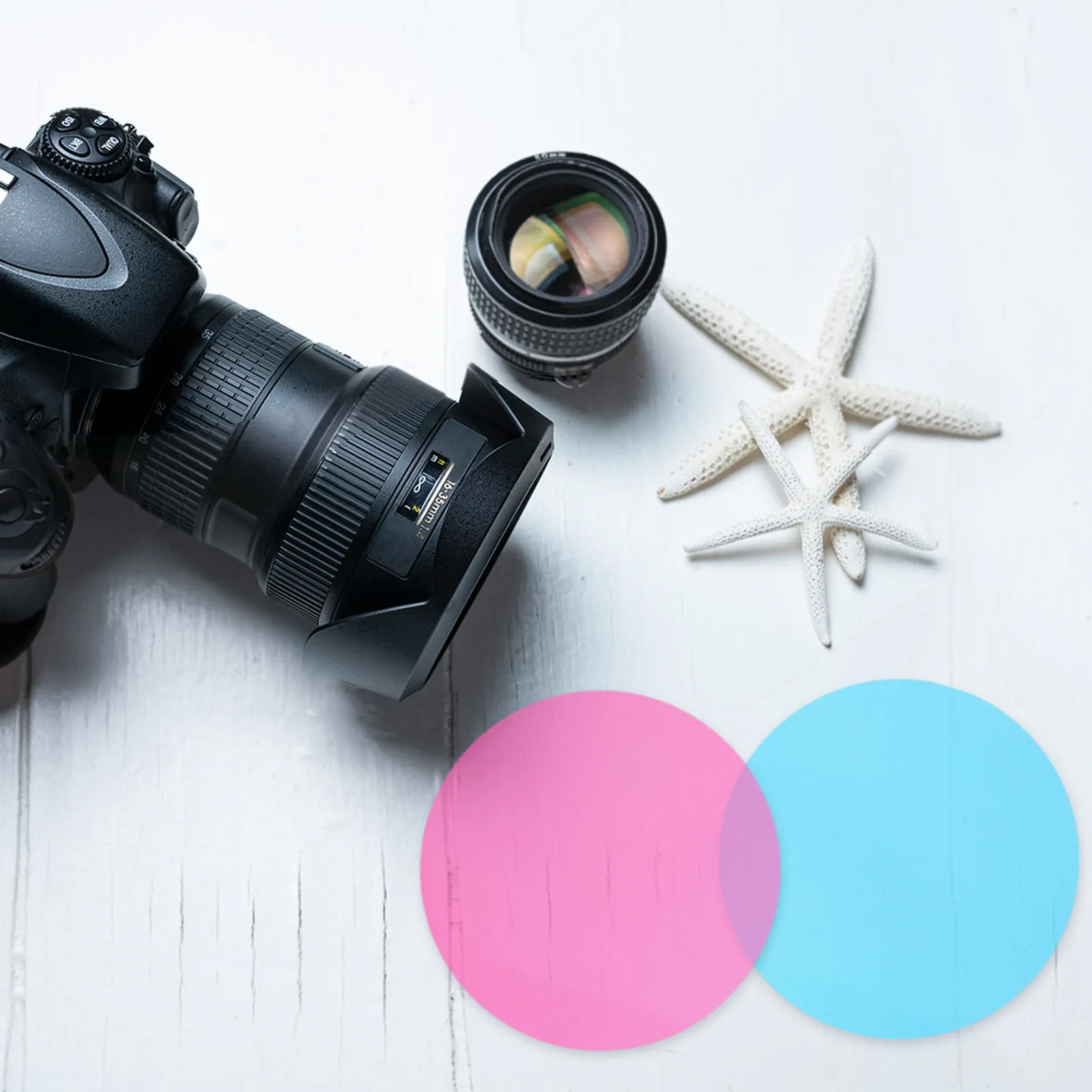 30Pcs Correction Light Filter PVC Round 12Cm Color Gels for Photography Stage Lighting Colored Overlays Flash Effects