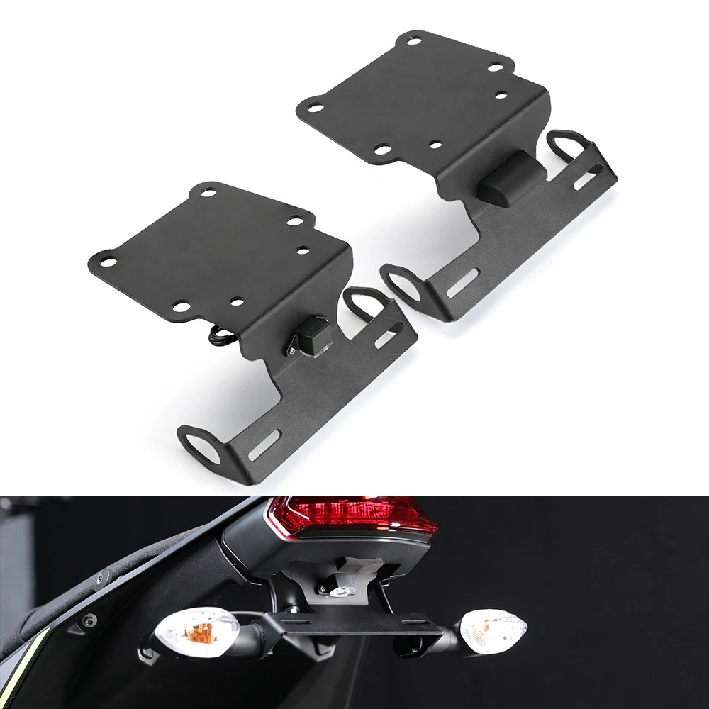 

For Yamaha Tenere 700 2019-2025 LED Tail Brake Light XTZ07 Turn Signal Flasher XTZ07 License Plate Bracket T700 T7 Tail Tidy Kit