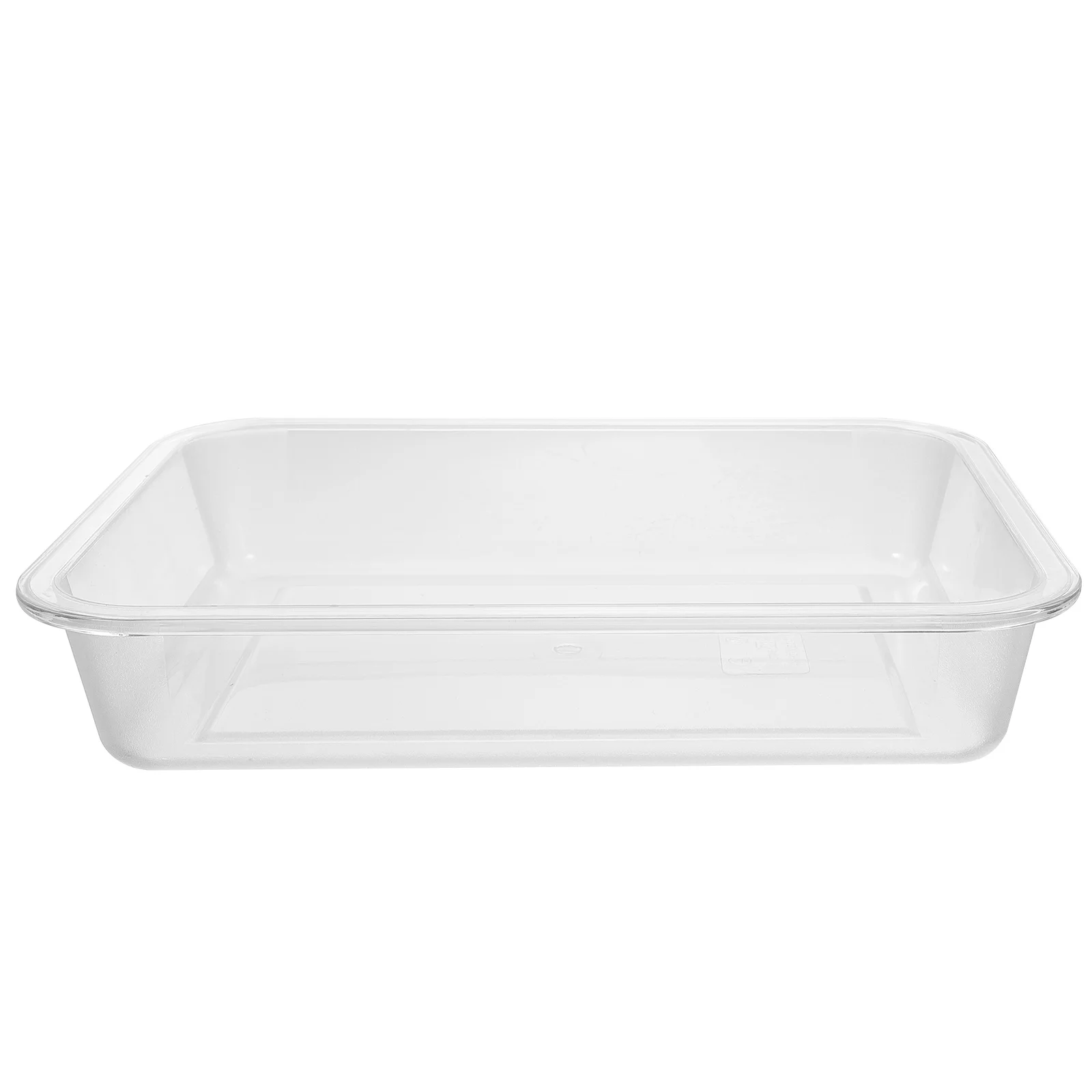 

1pc Acrylic Cold Dish Tray Rectangle Food Platter Storage Box Transparent Multi-function Kitchen Supply Large Capacity Non-slip