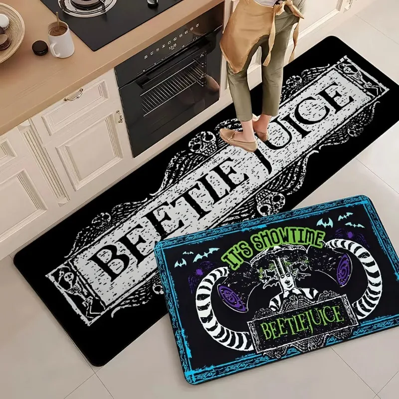 Tim Burton B-Beetlejuice Floor Mat Non-Slip Washable Carpet for Entrance Unique Rug for Living Room or Hallway Decor DoorMat