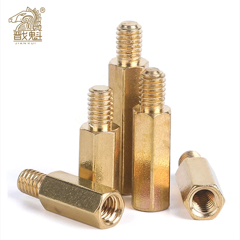 2/5/10/20/50pcs Thread M3*L+6mm Hex Brass Standoff Spacer Screw Pillar PCB Computer PC Motherboard Female Male Standoff Spacer