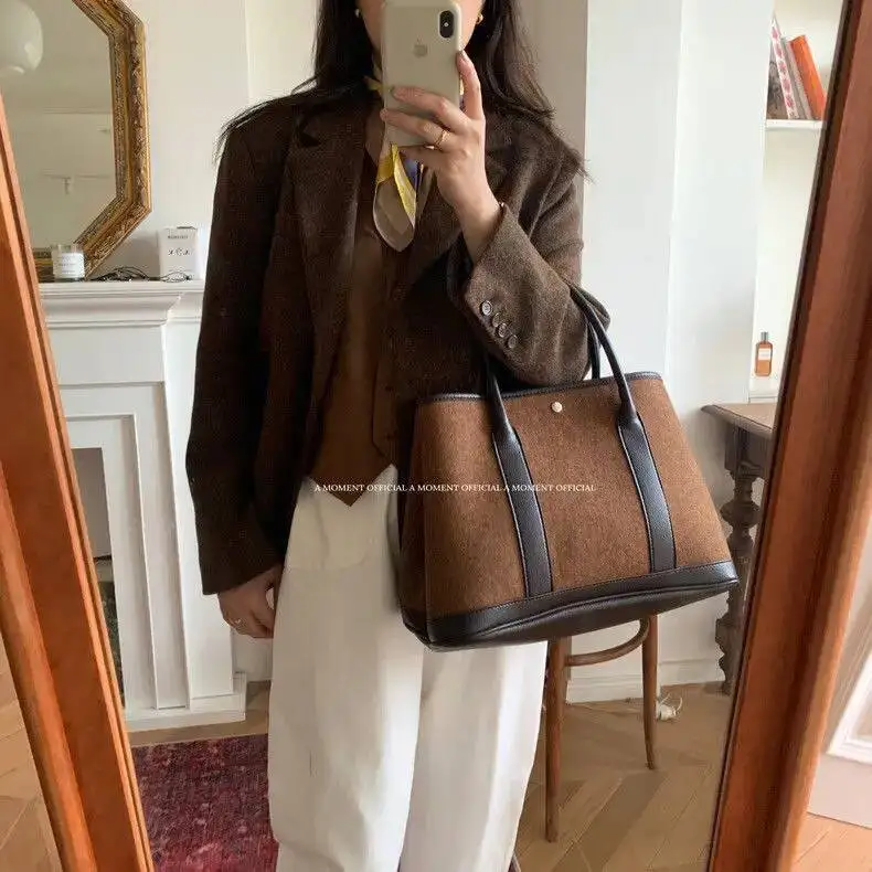 Bloom Retro Weave Tote Women Holiday Straw Weaving Designer Bag Ladies Vintage Travel Shoulder Handbag 2025 New