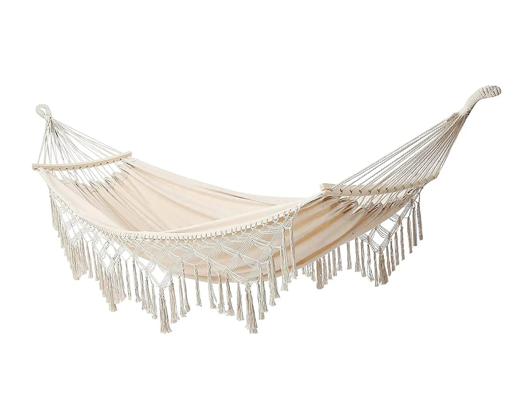 2026 Portable Hanging Fringe Double Hammock With Accessories