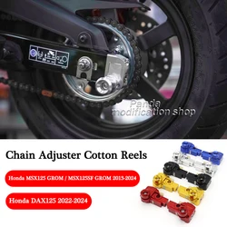 For HONDA DAX125 MSX125 GROM 125 MSX125SF CHAIN ADJUSTER Cotton Reels 2022 2023 2024 accessories
