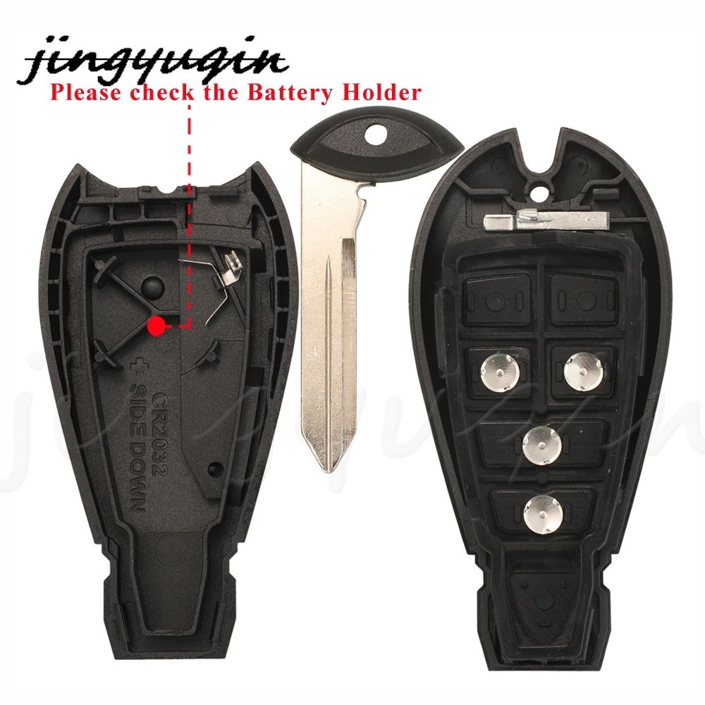 Jingyuqin 10 pz 2/3/4 Bottoni Chiave A Distanza Dell'automobile Borsette Caso Fob Per Dodge RAM Jeep Cherokee Sport KL Chrysler Town & Country