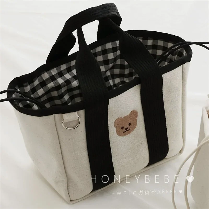 Korean Instagram Mommy Bag Female bags Woman bags CartoonBear Mommy Bag Outgoing Lightweight and functional Handheld Baby Bag