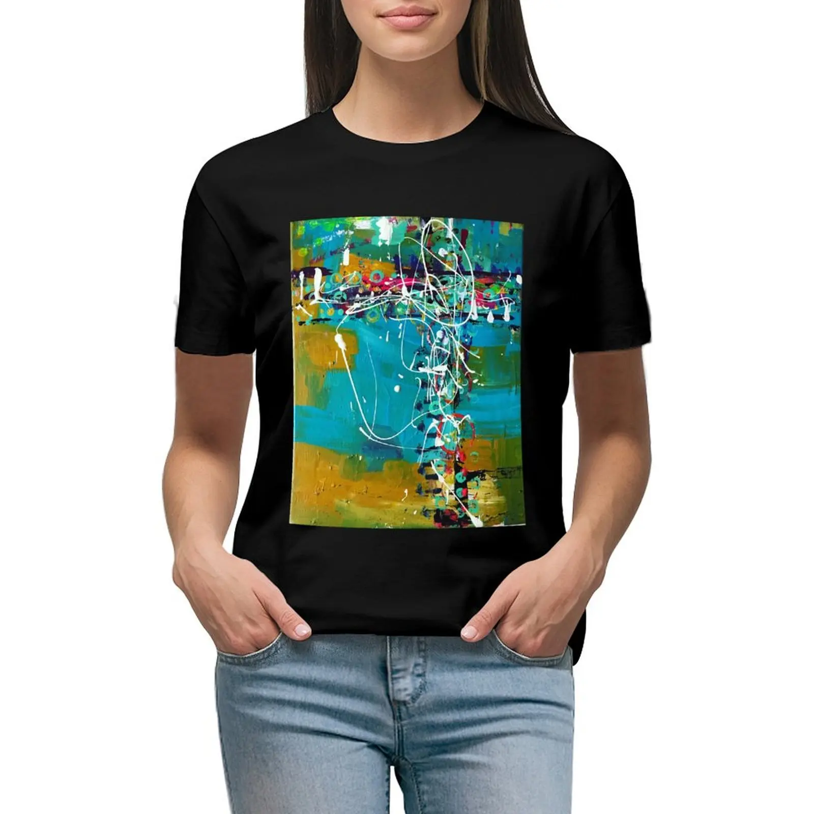 

Abstract horizons T-shirt summer clothes anime clothes Women clothing