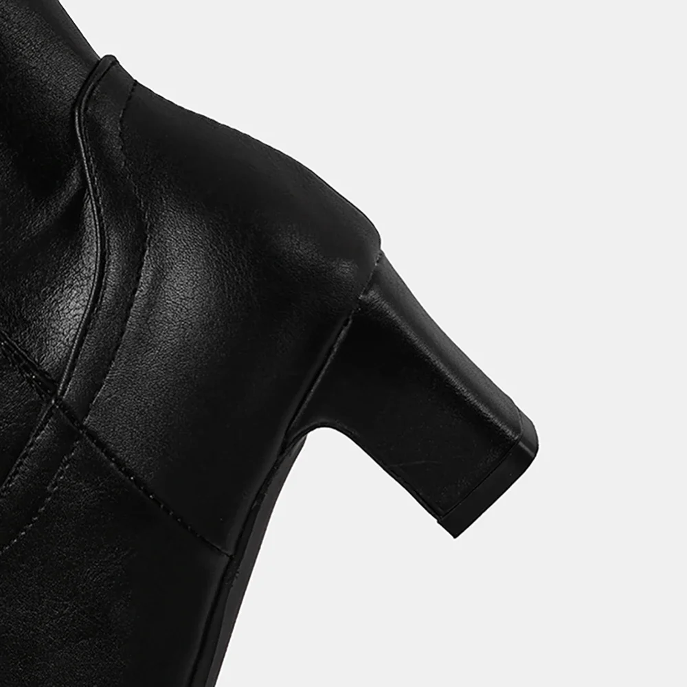 العلامة التجارية الجديدة الحلو المشمش النساء منتصف العجل فستان أحذية مثير عالية الكعب سيدة دراجة نارية أحذية زائد صغيرة كبيرة الحجم 11 30 43 46 48