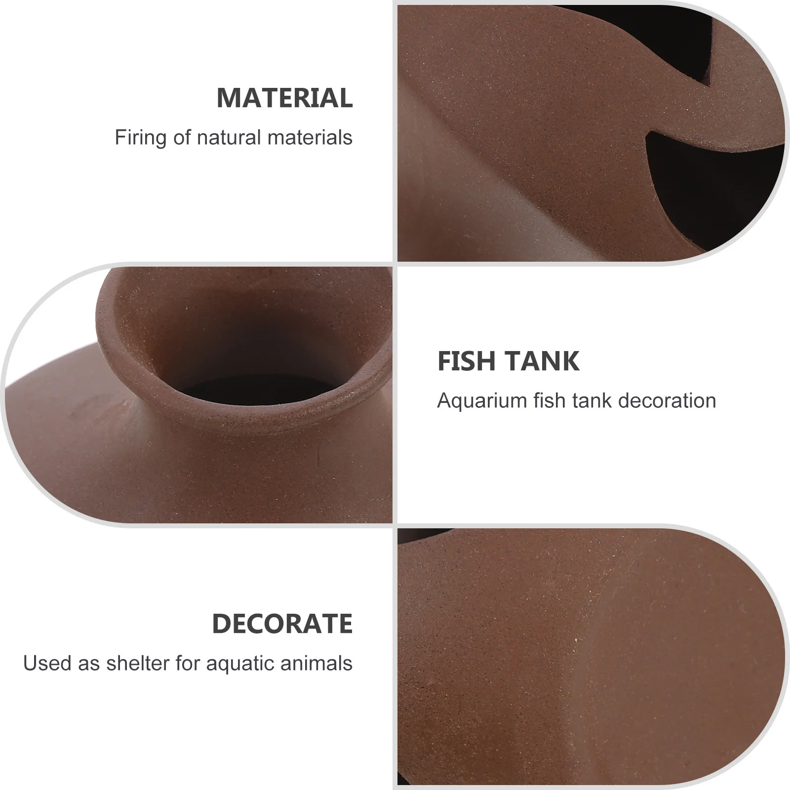 

Fish Tank Decor Ceramic Cave Shrimp Aquarium Supply Delicate Decorative Decoration