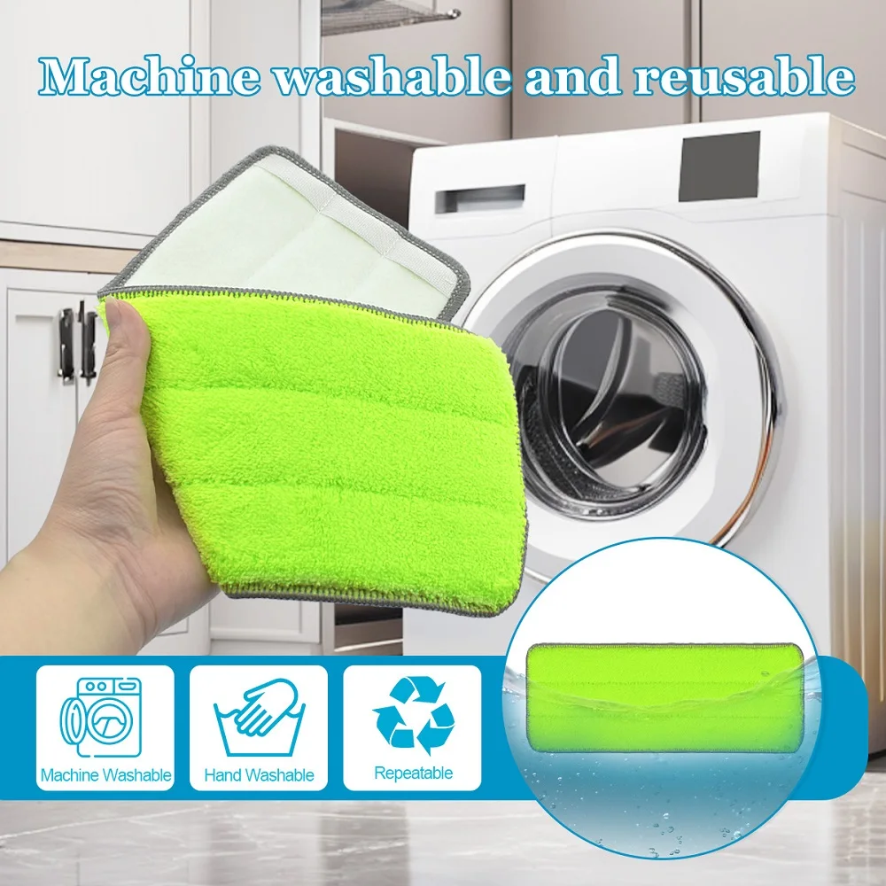 Replacement Microfiber Mop Pads for Libman Rinse \'n Wring Washable Reusable Wet Dry Cleaning Refill Head for Multi-Surface Floor